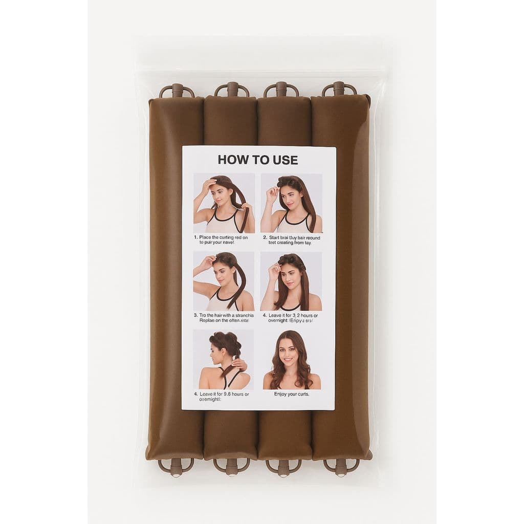 Kit Ondulador de Cabelo sem Calor – 3 Peças em Borracha com Ganchos + Lenço, Ferramentas de Torção para Todos