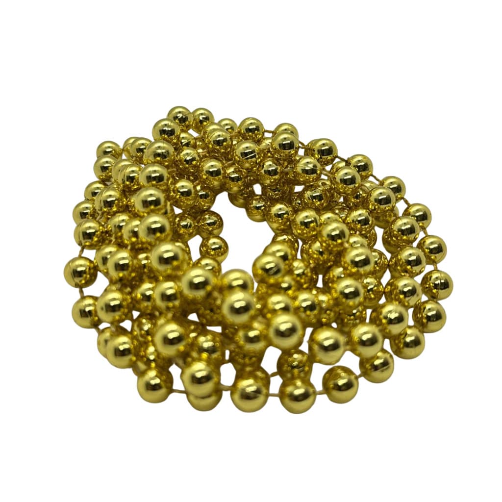 CORDÃO DE BOLINHA DOURADO PARA ARVORE DE NATAL 2M