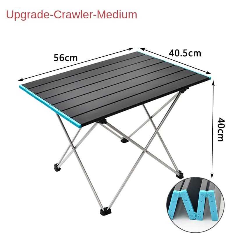 Mesa dobrável de liga de alumínio ultraleve ao ar livre para acampamento mesa de churrasco portátil