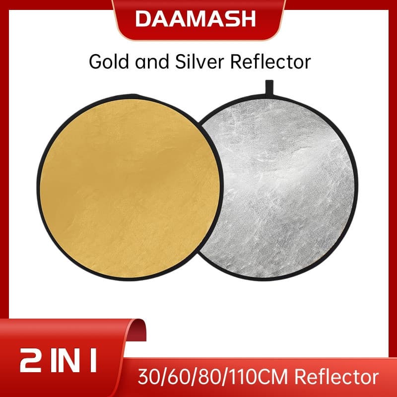[Envio 24H] Rebatedor Fotográfico 2 Em 1 60/80/110cm Prata/dourado 2x1 60/80/110 Cm