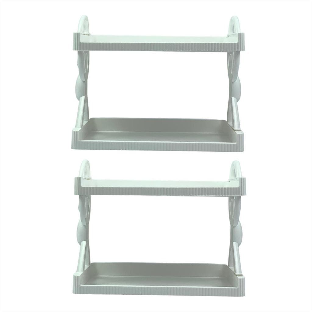 Prateleira Organizadora Multiuso 2 Andares 25x19,2Cm Prateleira Porta Objetos 2 Unidades
