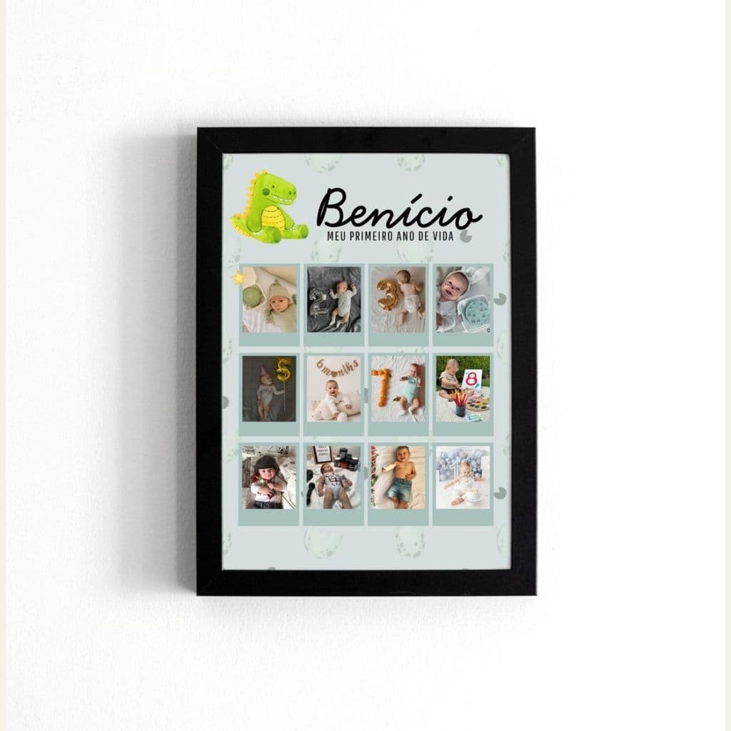 Quadro Personalizado Dinossauro Maternidade Envio Imediato Moldura em MDF Quarto do bebê