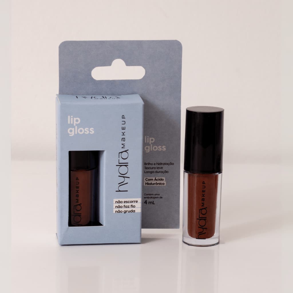 Lip Gloss Vinho Ametista com Acido Hialuronico 4mL Hydra Cosméticos