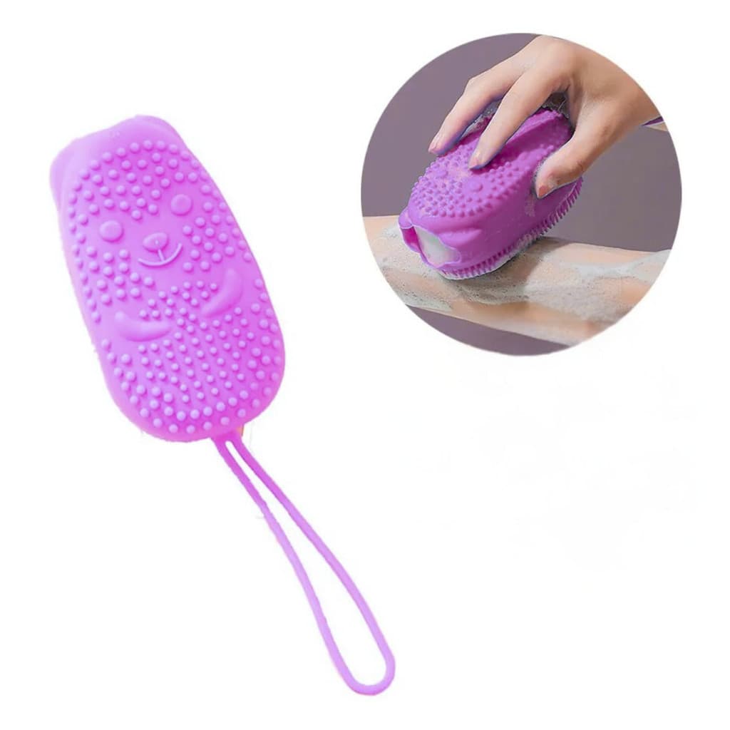 Roxo - Esponja Porta Sabão de Silicone