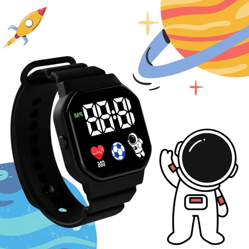 Relógio Digital Infantil Astronauta Material De PU De Alta Qualidade Várias Cores Kids’ Watch