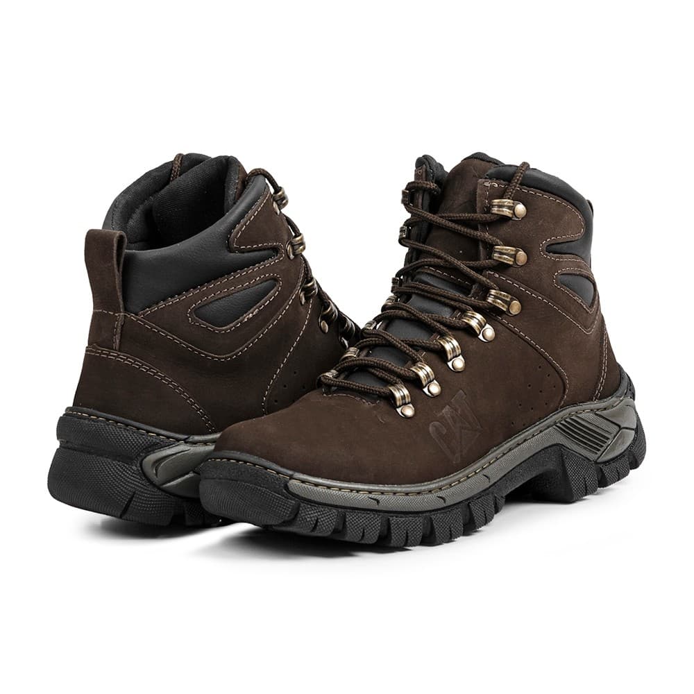 Bota Cano Alto Militar Caterpillar X5 Couro - Conforto e Segurança a Cada Passo