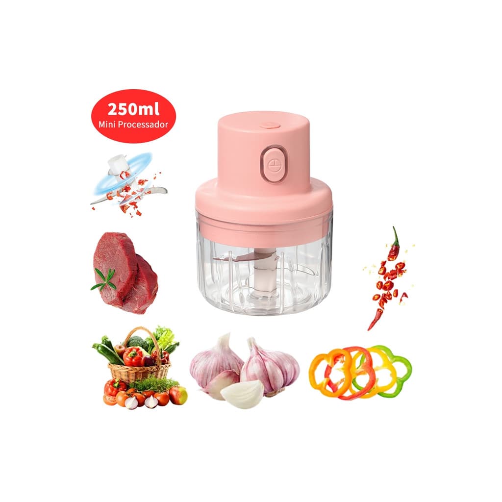 Mini Processador cortador de Alimentos Portátil Recarregável