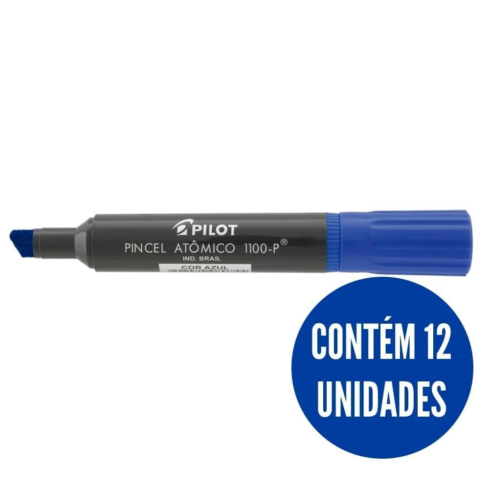 Caixa Pincel atômico recarregável azul 1100-P c/12 Pilot
