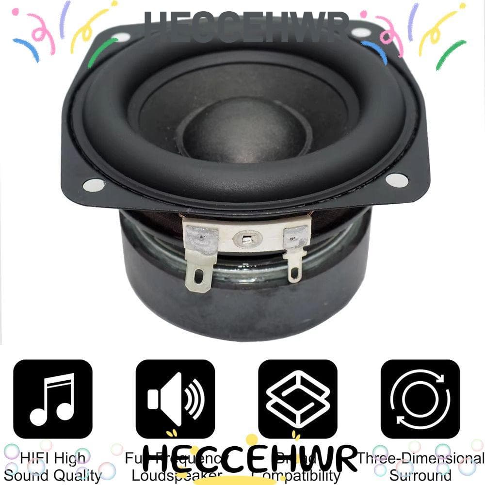 Alto-Falante Subwoofer, Tampa Convexa , Woofer Quadrado Baixo De 2 Polegadas E 3 , De Som De Gama Completa De 4