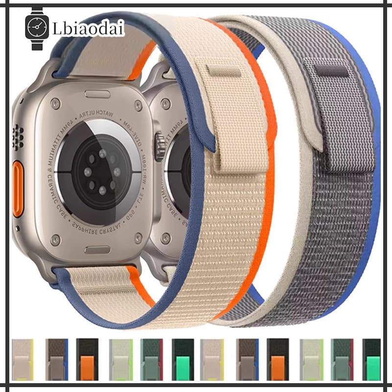 Pulseira De Náilo Trail Loop Para Relógio IWatch Apple Watch Ultra 3 2 Series 11 10 9 8 7 SE 3 2 49 46 45 41 44 42 38mm