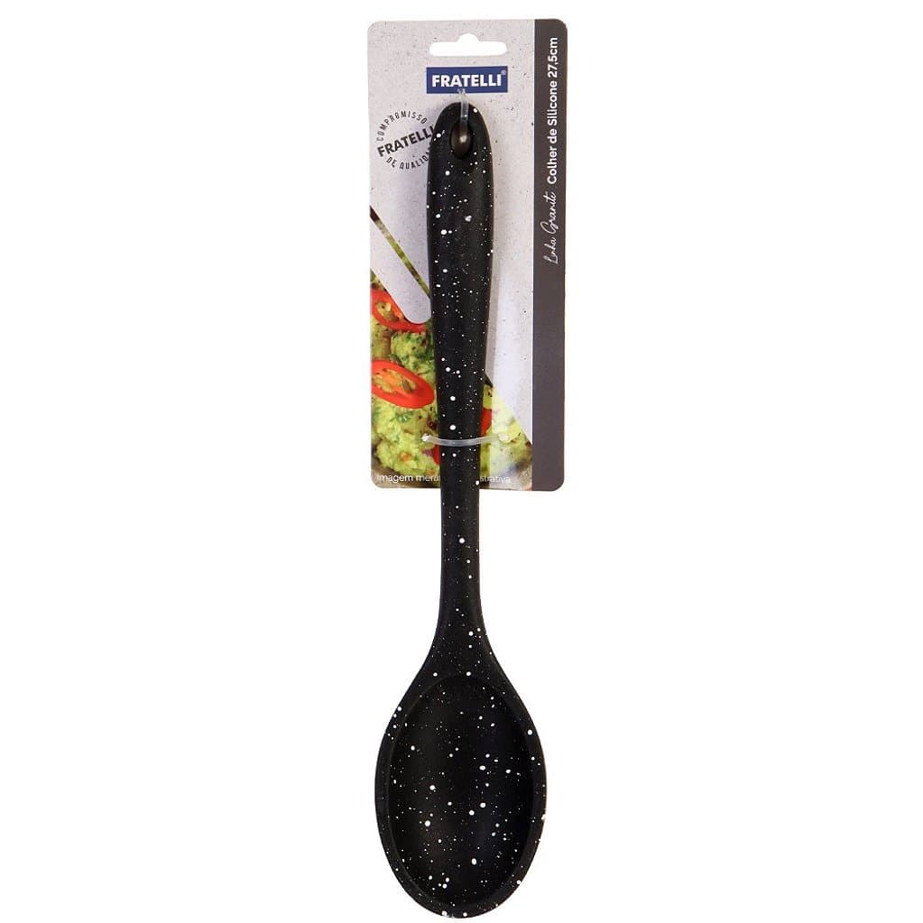 Colher de Arroz de Silicone 27,5cm Preto - Fratelli