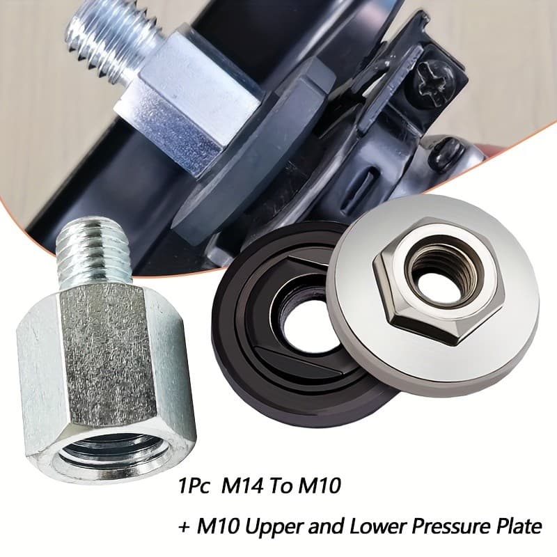 Conjunto De Adaptador De Conversão De Rosca 3pcs M14 Para M10 (Com 2 Placas De Pressão M10)-Metal Durável , Compatível R