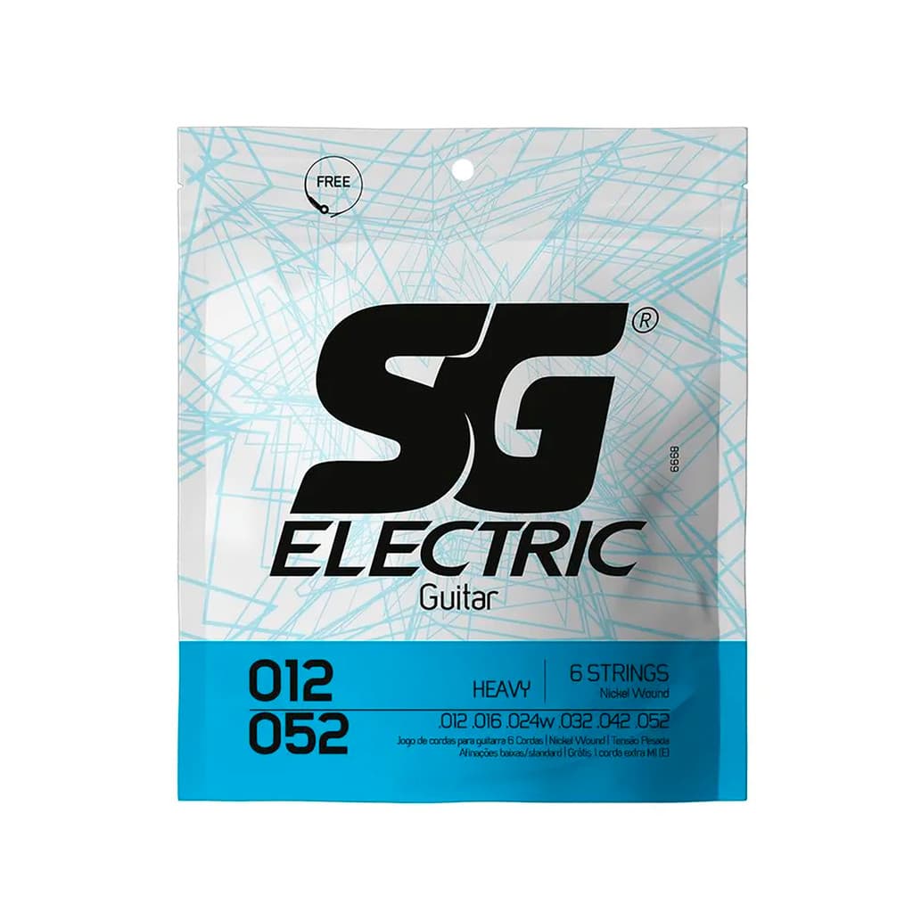 Encordoamento Sg Para Guitarra Niquel 012 052