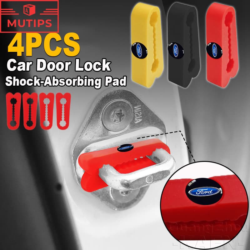 Almofada De Amortecedor Para Fechadura De Porta De Carro Ford Faixa De Silicone Protetora De Fivela Ranger Ka Focus mk2