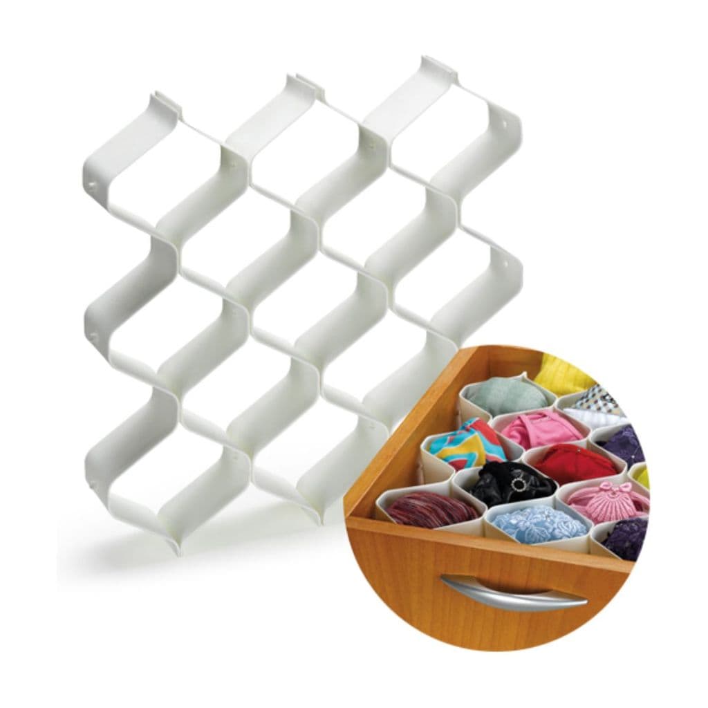 Kit 2 Organizador Divisória Gaveta Roupa Intima Injeplastec