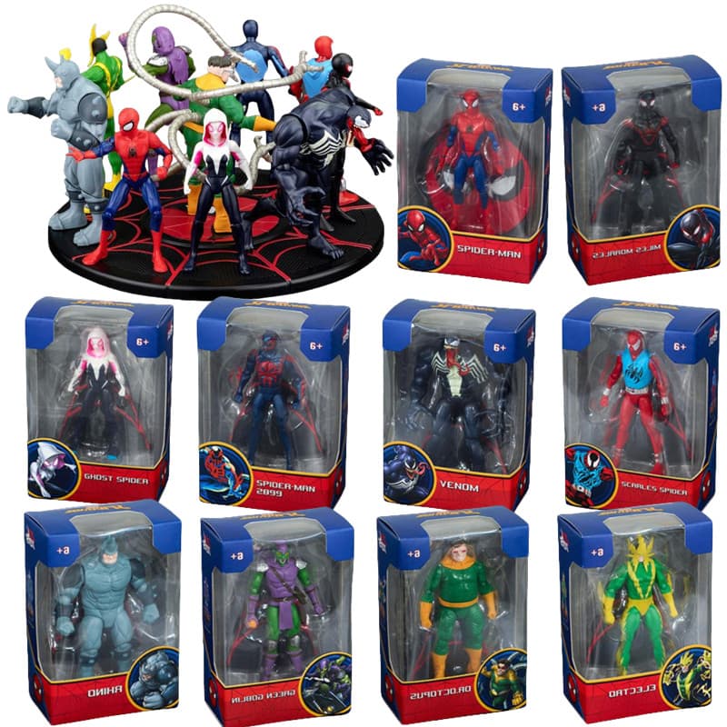 Figuras De Ação ZD De 4/7 Polegadas Original Homem Aranha MILES Verde GOBLIN Doutor Polvo VENOM GWEN ELECTRO SCARLET SPI