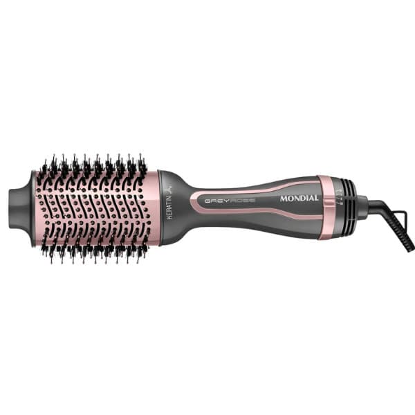 ESCOVA SECADORA MONDIAL ES-11 ROSE BIVOLT ESCOVA ROTATIVA