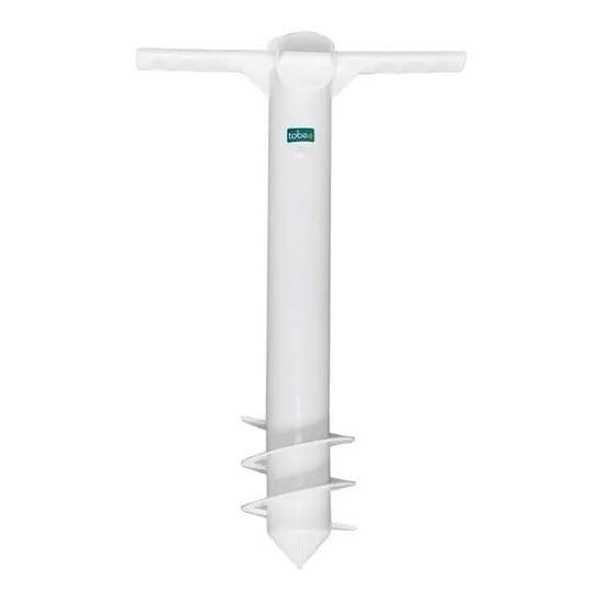 Âncora De Fixação P/ Guarda-sol 38mm Tobee Com Haste Branca Branco