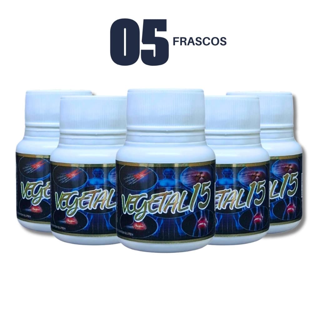 Kit 5 Frascos Vegetal 15 - 500mg