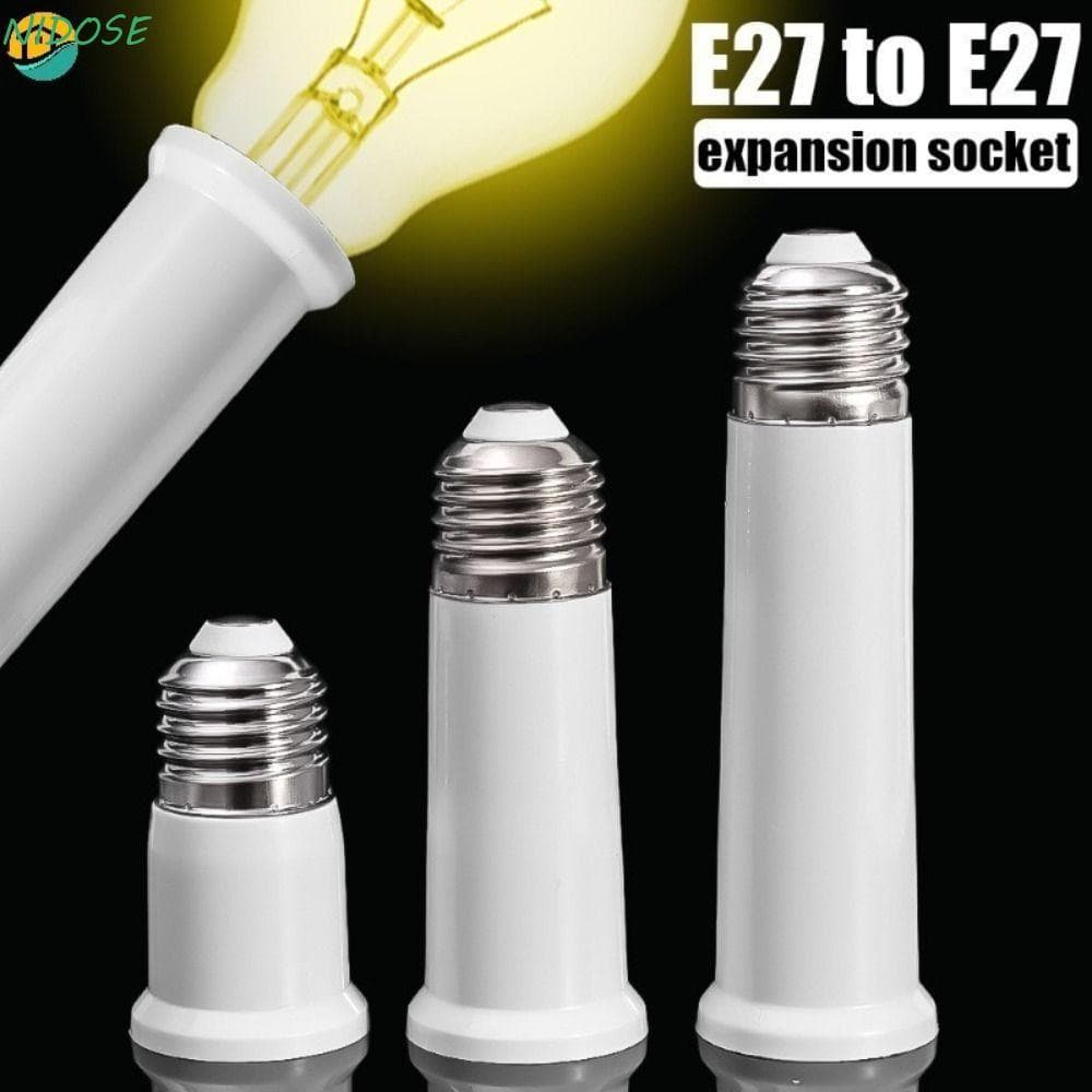 Extensor NIDOSE E27 Para E27 , Base Branca De Suporte Lâmpada De 65 Mm/95/120 , Conversor De Plástico