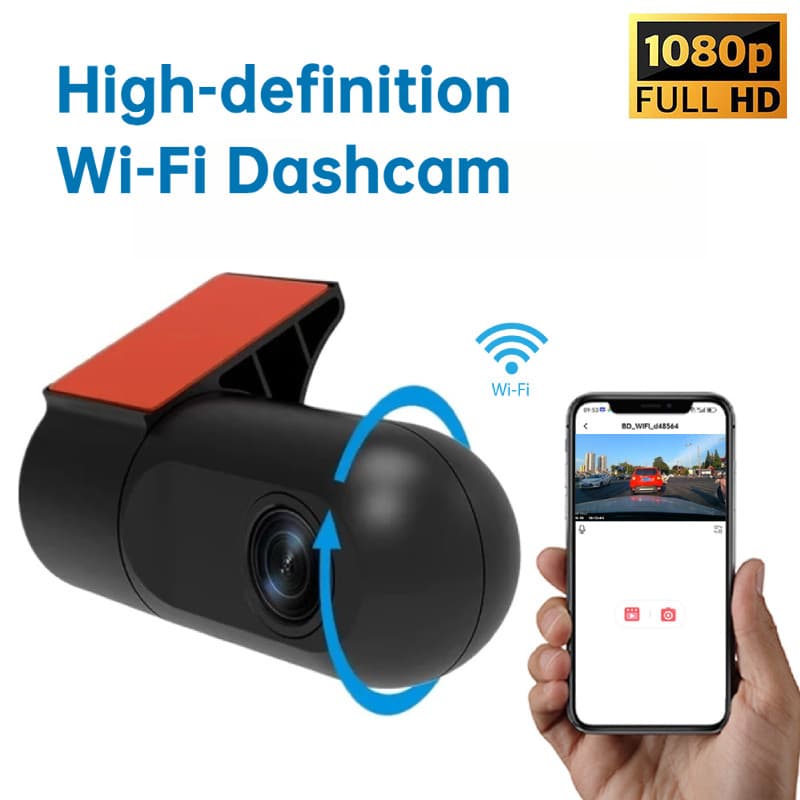 Mini WiFi Dashcam , Gravador De Carro HD 1080P-Controle De APP , Câmera Inteligente Para Com Visão Noturna