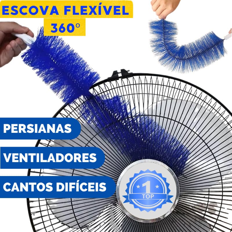 Kit 7/8/9 Escovas Flexíveis de Limpeza 360° Dobrável Multiuso Cantos Difíceis
