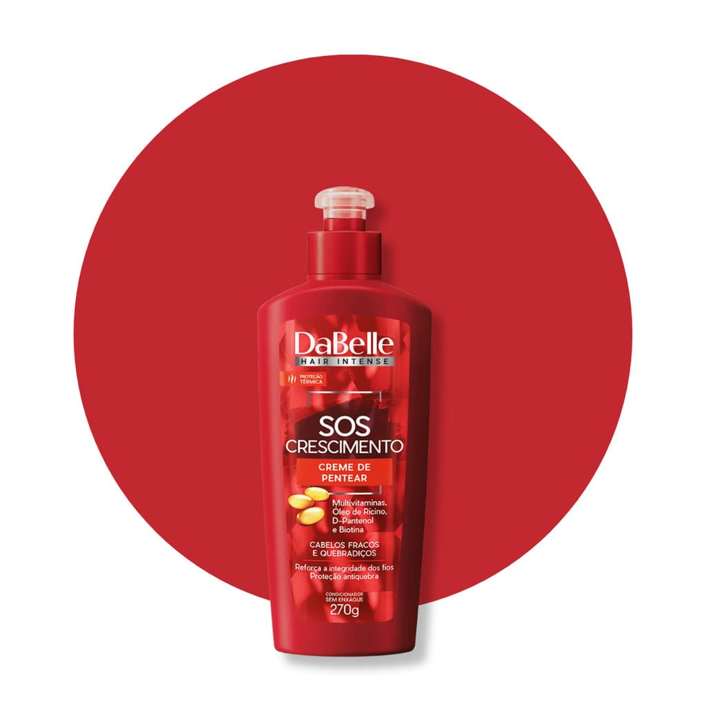 Creme Pentear Dabelle Sos Crescimento Hidratação Cabelos Fortes 270g