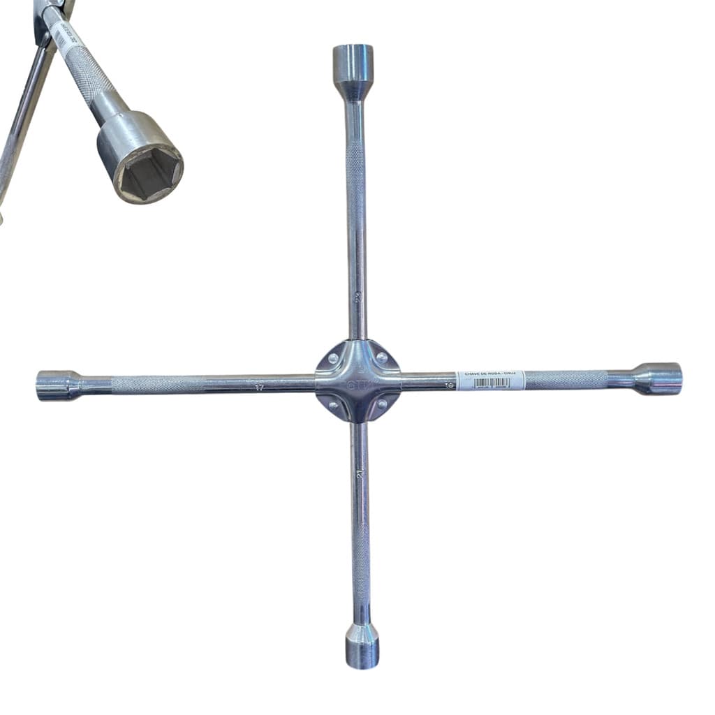 Chave De Roda Carro Suv Pick-up Cruz Estrela Aço Profissional 50cm Reforçada 17/19/21/23