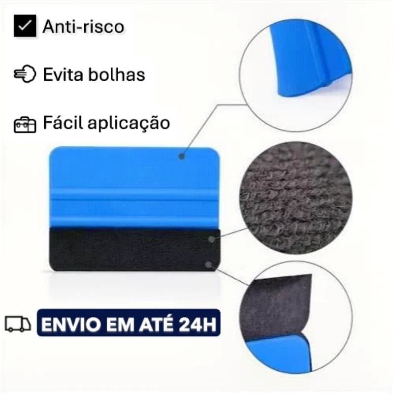 Kit Instalação Papel de Parede Espátula Feltro + Estilete Profissional Decorador