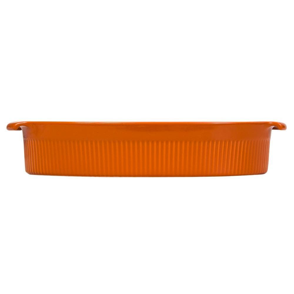 Travessa Refratária Oval 39 cm  Laranja 2,9 L Germer Porcelanas