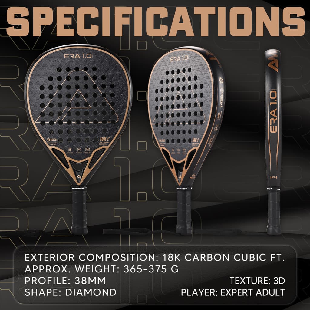 Novo estilo de placa raquete de tênis Padel raquete 18K fibra carbono estilo gaiola praia raquete profissional