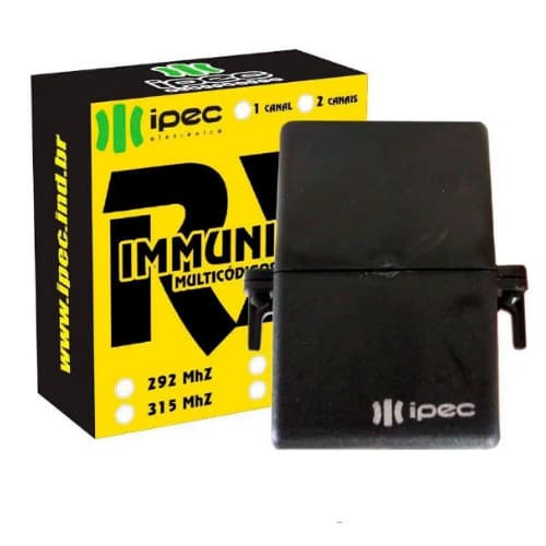 Receptor Ipec Mono Immunity 1 Canal 433 Mhz Universal Cadastra até 512 Controles Remotos