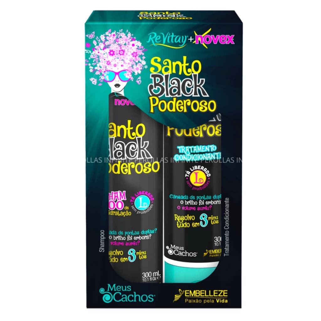 Novex Kit Shampoo 300ml Condicionador 300ml Black Poderoso