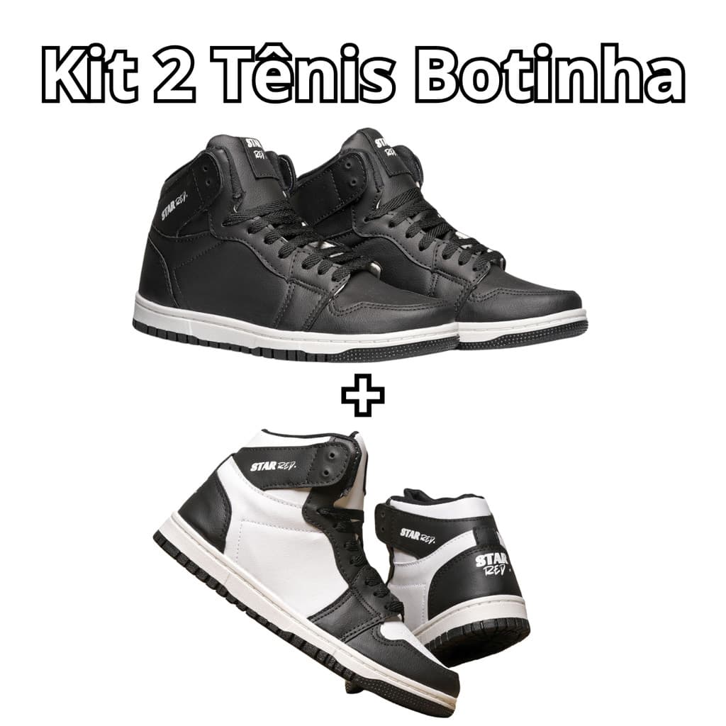 Kit 2 Tenis Academia Casual Masculino Feminino StarRED Skate Envio Rapido Promoção