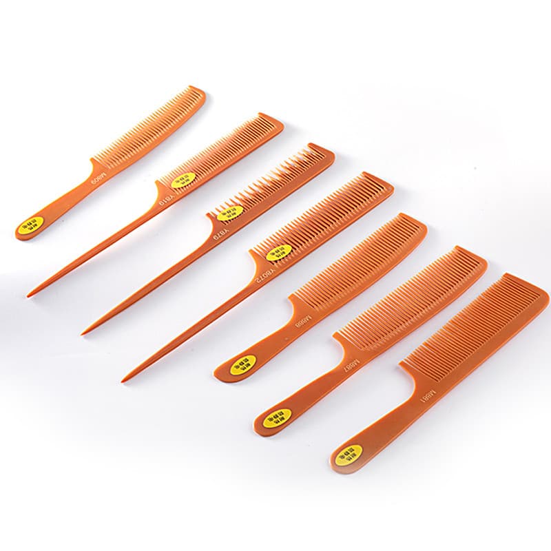 Pente de madeira antiestático, pente denso de dentes finos, cauda pontiaguda, produtos profissionais de cabeleireiro, pe