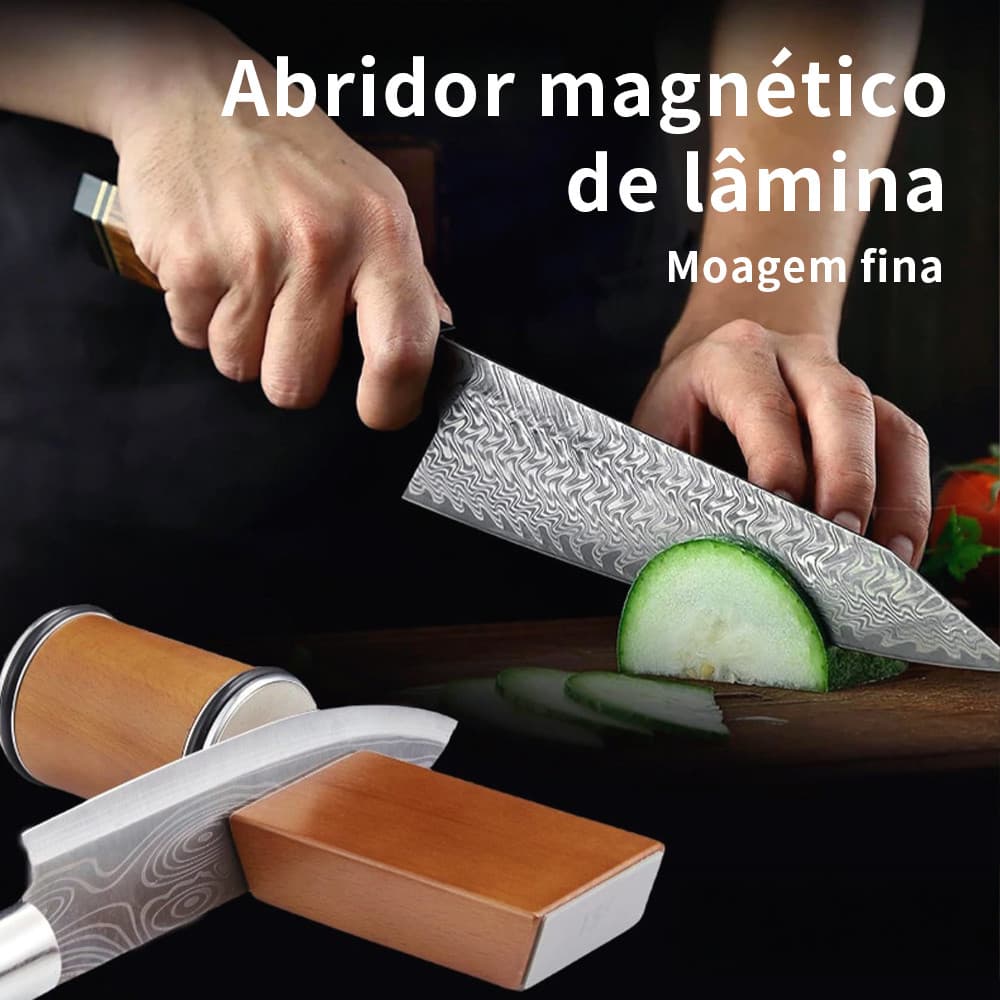 Ajustável Afiador de facas Aço de tungstênio magnético sucção rolamento afiador pedra Durável Afiador de faca tambor