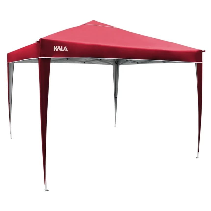 GAZEBO DOBRAVEL PÉS DE ALUMINIO 3X3M VERMELHO KALA