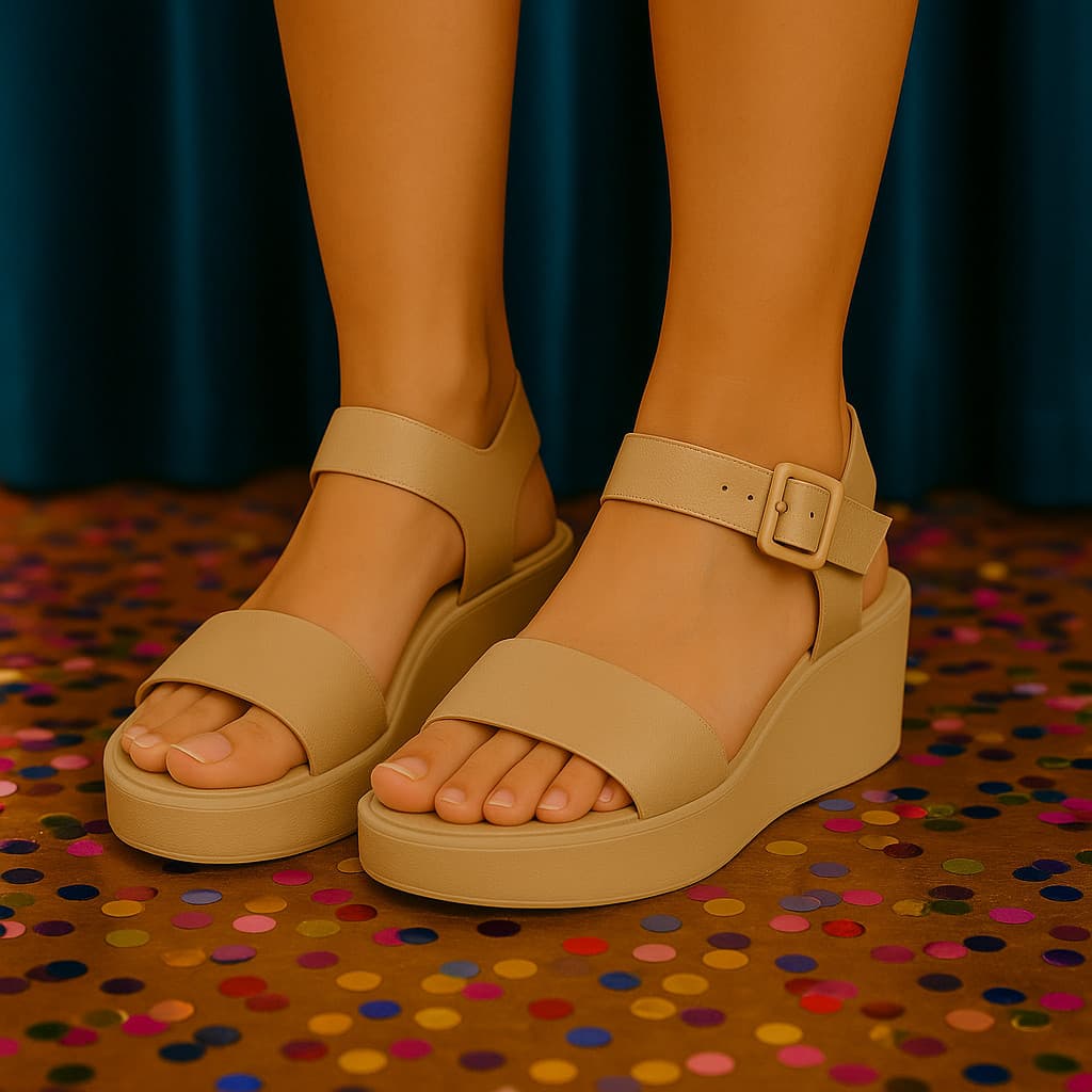 Sandália Feminina com Salto Plataforma – Super Estilosa - Ideal para o Verão