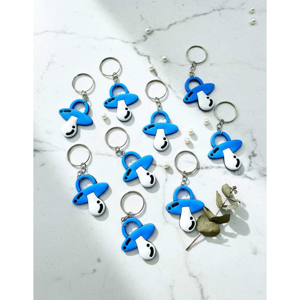 Chaveiro Chupeta Azul 10un Lembrancinha Chá Revelação Mimo