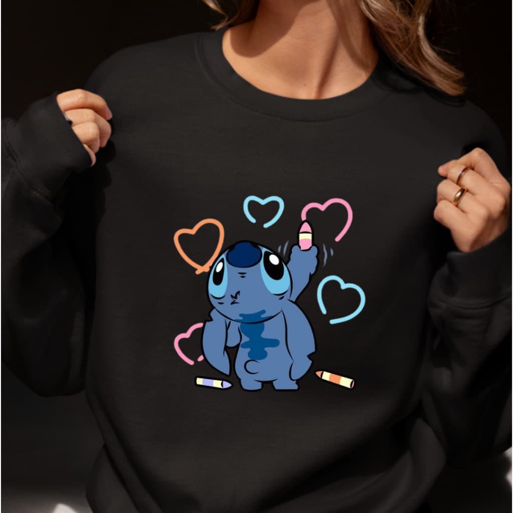 Moletom Careca Moletom Feminino Blusa de Frio Blusa Feminina Blusa Stitch Moletom Stitich