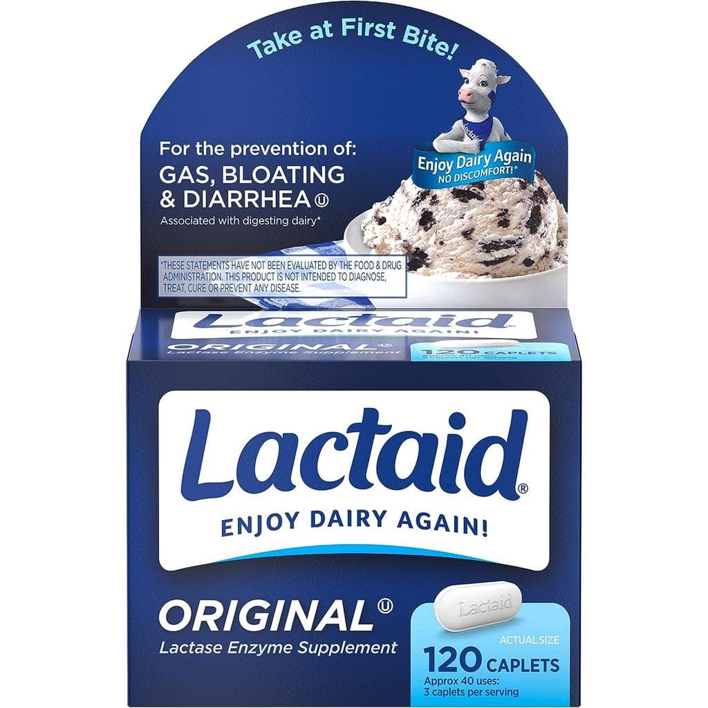 Lactaid Original 120  Cáps - Original Importado Dos Eua 3000 Sabor Sem Sabor