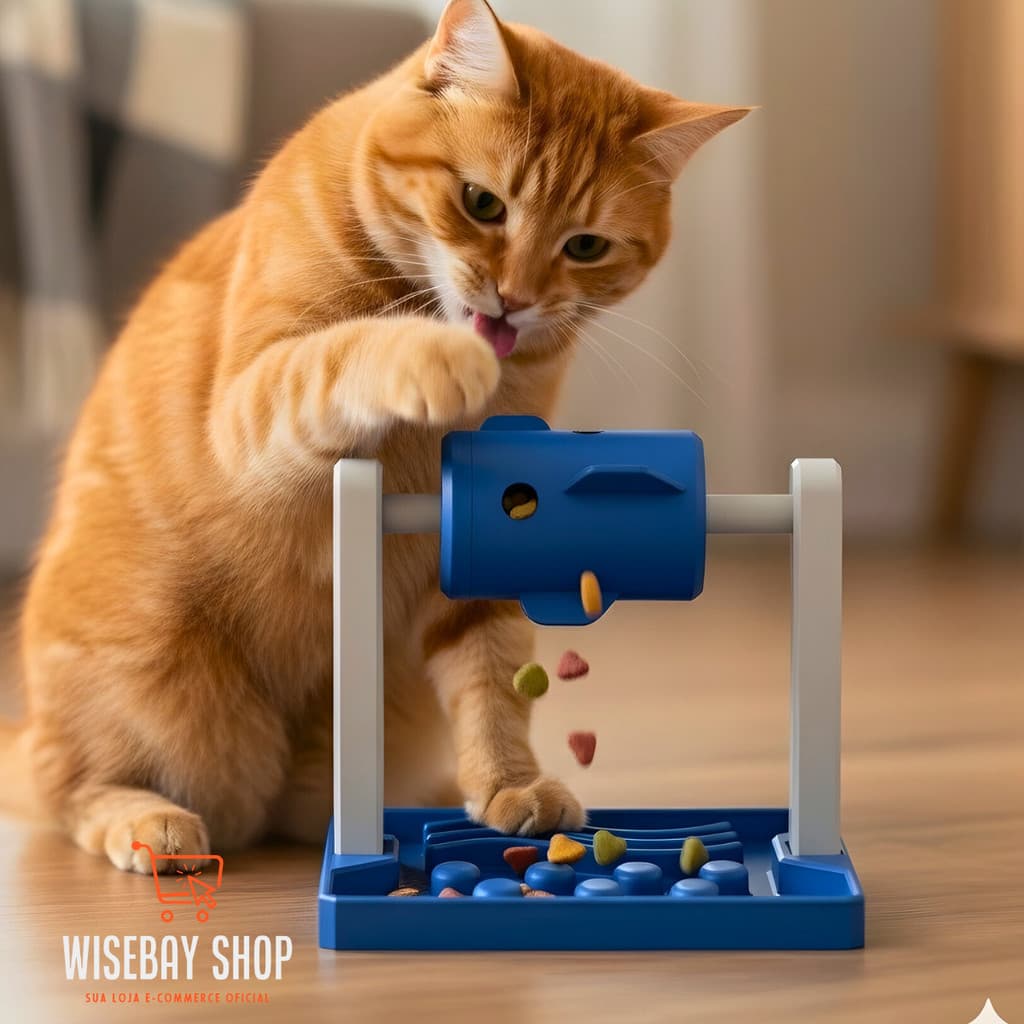 Brinquedo Interativo Giro Petisco para Cães e Gatos