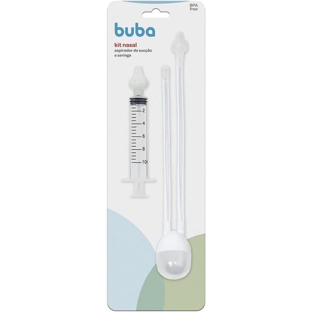 Buba Kit Aspirador Nasal de Sucção com Seringa