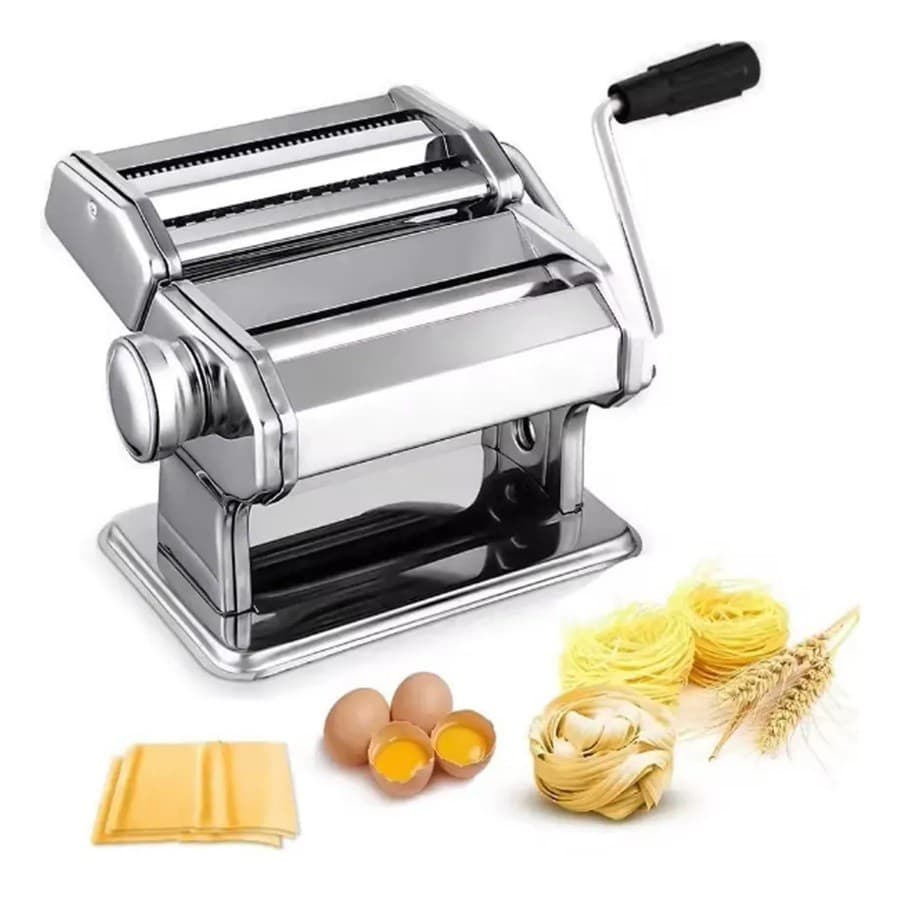 Máquina De Macarrão Cilindro Aço Inox Massa Caseira Talharim