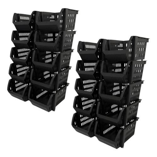 Kit 20 Cesto Bin Organizador Almoxarifado Atacado C/ Encaixe