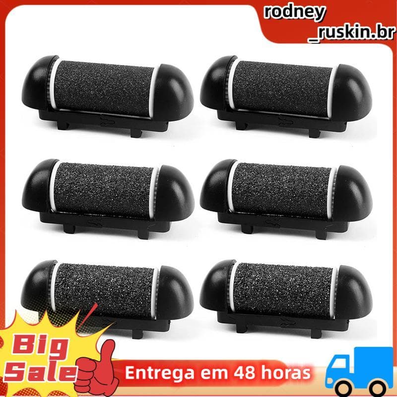 6 Rolos De Recarga Para Pés Elétricos Removedor De Calos Cabeças De Substituição Ferramentas De Pedicure Cuidados Com Os