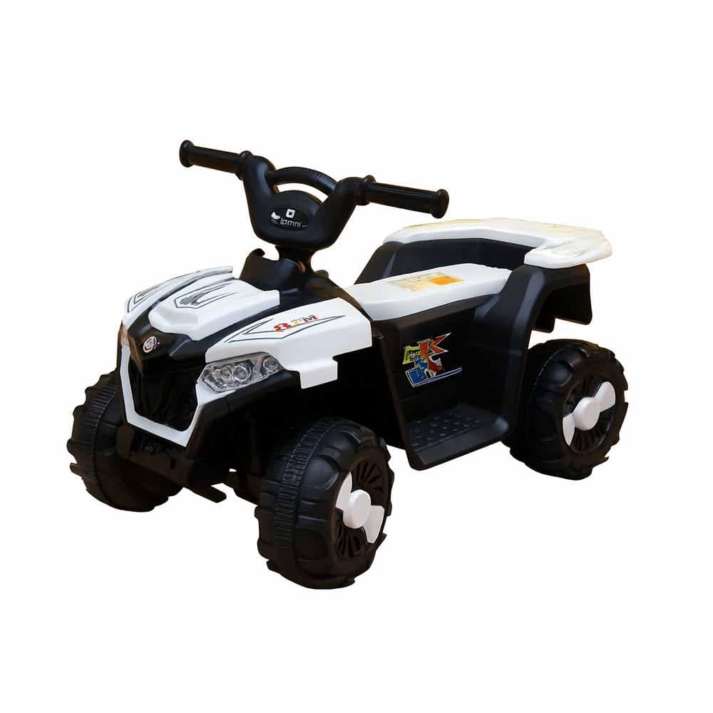 Carro Elétrico Quadriciclo Infantil Menino ou Menina Com Som 6v Branco Domni
