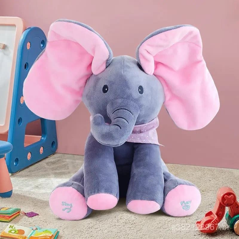 Novo Jogo De Brinquedos De Pelúcia De Elefante Hide-E-seek Baby Musicais Interativos