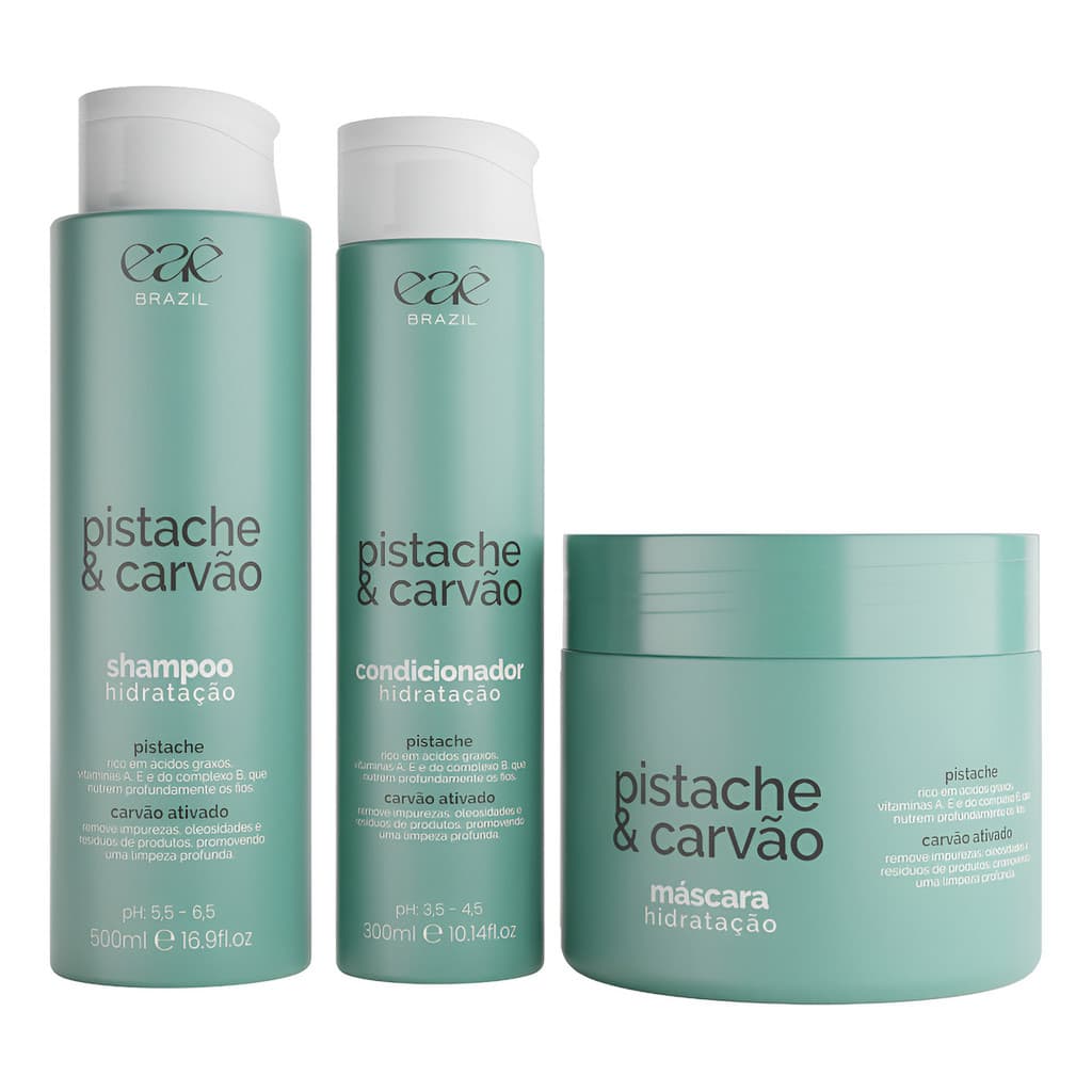 Kit Pistache & Carvão  Hidratação Intensa (eaê Brazil)