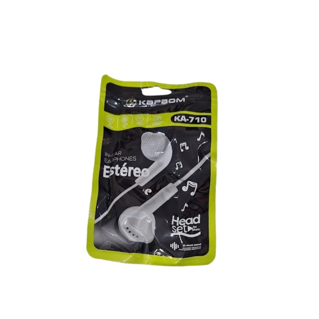 Fone de ouvido KA-710 o com fio e microfone entrada de 3.5mm para celular volume ajustável